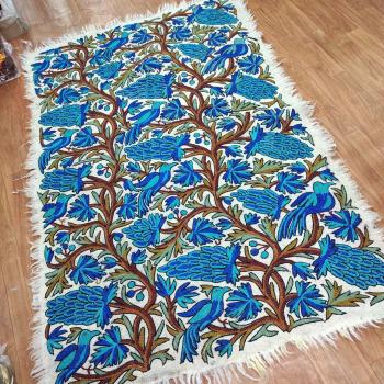 Tree Design White Woolen Carpet Manufacturers in Paramaribo